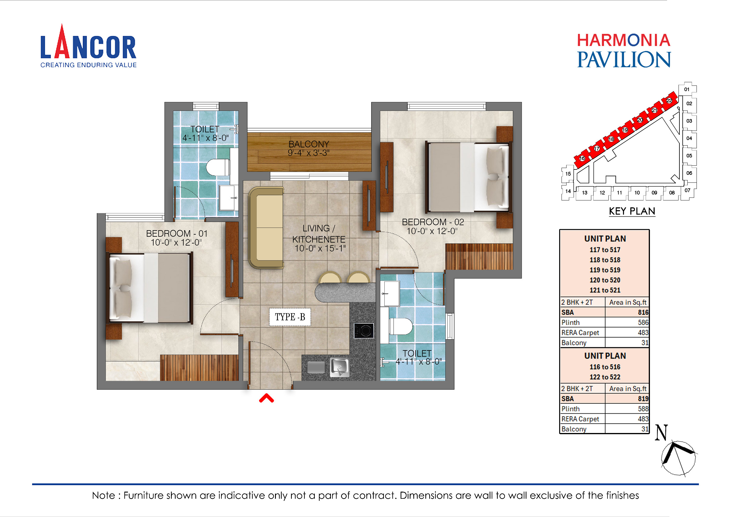 Type B - 2 BHK